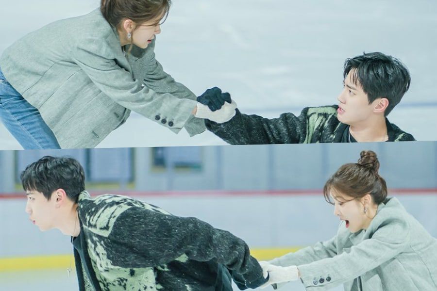 Lee Jun Young et Jung In Sun ont un rendez-vous de patinage sur glace adorable sur 