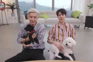 Les membres de EXO-SC montrent leurs chiens et jouent avec des animaux sur "My Little Television 2"