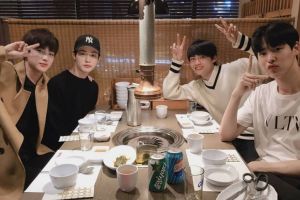Kim Min Kyu, Lee Se Jin, Lee Jin Hyuk de UP10TION et Choi Byung Chan de VICTON partagent des photos adorables de leur dîner de groupe