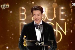 Kim Woo Bin revient en bonne santé après plus de 2 ans et se produit à la 40e cérémonie des Blue Dragon Film Awards