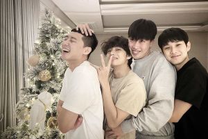 Park Seo Joon, BTS V, Paekboy et Choi Woo Shik célèbrent Noël ensemble