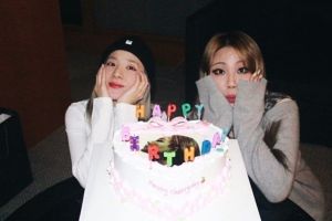 Les membres de 2NE1 envoient leurs félicitations d'anniversaire à CL + Sandara Park vous apporte un gâteau sucré