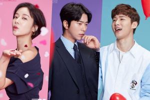 Hwang Jung Eum, Yoon Hyun Min et Seo Ji Hoon jouent dans de nouvelles affiches colorées pour leur prochaine comédie romantique