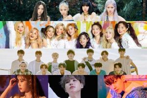 BLACKPINK, TWICE, SEVENTEEN, IU, Suga et Baekhyun Top Gaon Charts mensuels + hebdomadaires