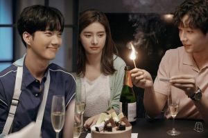Park Gun Il, Lee Na Eun et Ji Hyun Woo célèbrent avec un gâteau sur «Lonely Assez pour aimer»