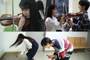 Park Eun Bin présente son violon + montre sa chimie avec Kim Min Jae sur le tournage de "Do You Like Brahms?"