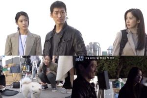 Namgoong Min, Lee Chung Ah et Seolhyun sont stimulés par un chiot mignon pendant le tournage de «Awaken»