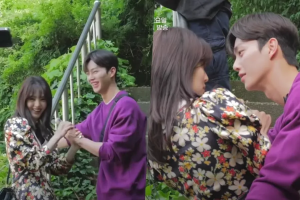 Song Kang et Han So Hee s'amusent en filmant une scène de baiser de sucette dans "Nevertheless"