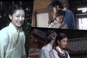 Kim Yoo Jung affiche un sourire courageux après avoir filmé une scène émouvante avec Ahn Hyo Seop et son père à l'écran pour "Lovers Of The Red Sky"