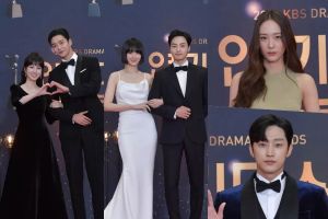 Les stars marchent sur le tapis rouge aux « 2021 KBS Drama Awards »