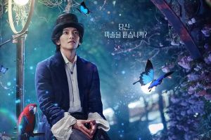 Ji Chang Wook est un magicien mystérieux qui présente un monde magique dans l'affiche d'un nouveau drame