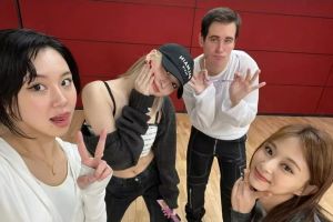 Momo, Chaeyoung et Tzuyu de TWICE dansent avec leur chorégraphe Kiel Tutin sur Ariana Grande et leurs propres tubes