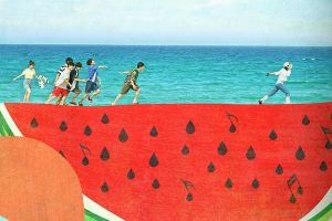 Ryeoun, Choi Hyun Wook, Seol In Ah et Shin Eun Soo passent un bon moment dans les affiches "Twinkling Watermelon"